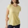 Vero Moda Vmava Plain Ss Gajrs Noos - T-Shirt Basic - Lemon Meringue