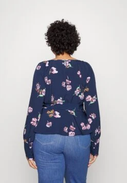 Vero Moda Curve Vmlydia Wrap - Blouse - Navy Blazer/Lana -Vero Moda aa49deaf1c9e4280b9865e9ff701c153