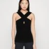 Vero Moda Vmgloria Cross Over Strap - Top - Black