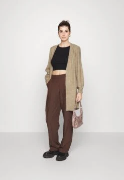 Vero Moda Vmrubellefile Long Cardigan - Vest - Silver Mink/Melange -Vero Moda afa203dd28484a7aabcdfbcca5e767eb