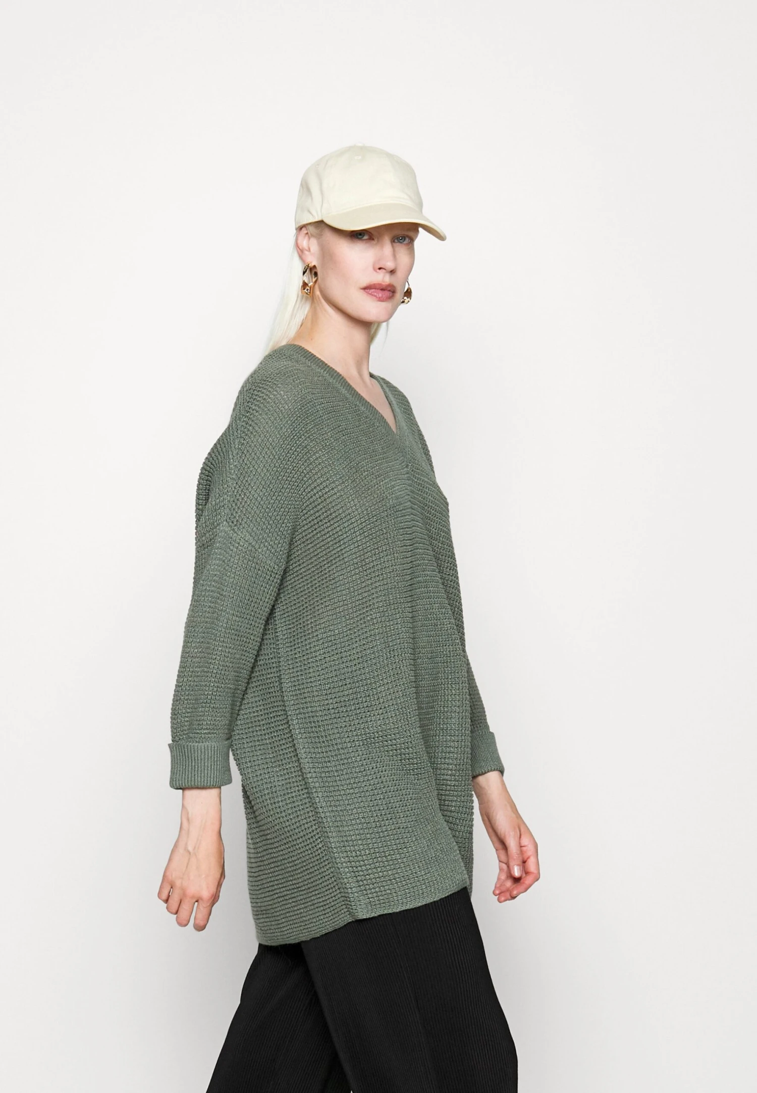 Vero Moda Tall Vmleanna V Neck Long - Trui - Laurel Wreath 4 Vero Moda Tall Vmleanna V Neck Long - Trui - Laurel Wreath - Afbeelding 4