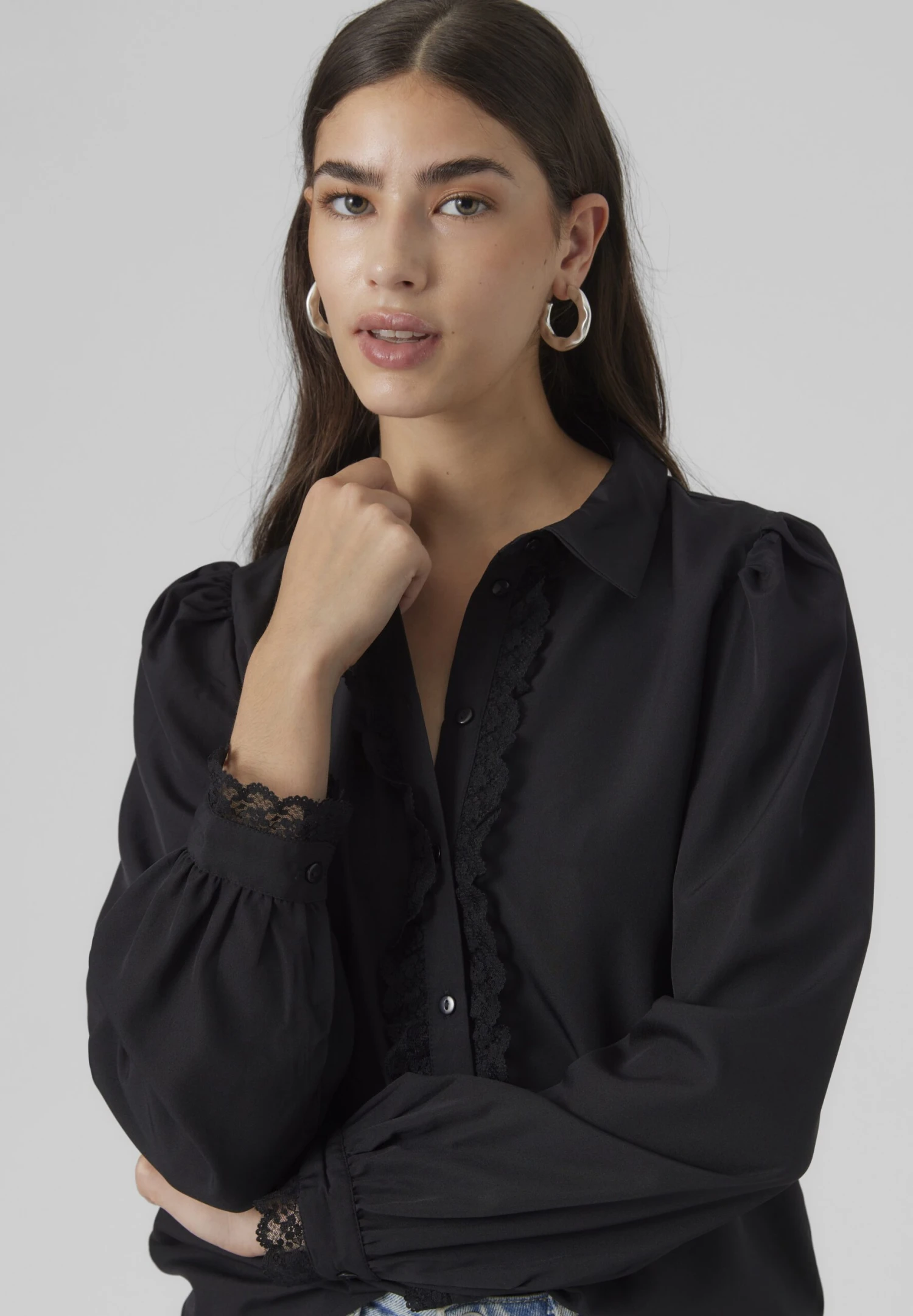 Vero Moda Overhemdblouse - Black 4 Vero Moda Overhemdblouse - Black - Afbeelding 4