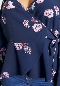 Vero Moda Curve Vmlydia Wrap - Blouse - Navy Blazer/Lana -Vero Moda b6c03bd098fc4aa18f452e8c871eb04f