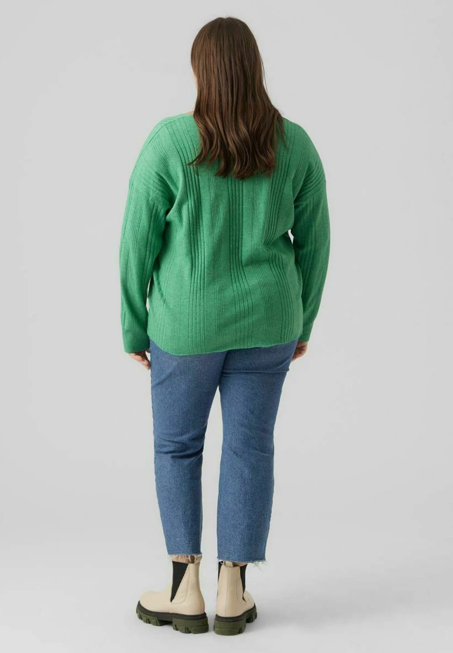 Vero Moda Curve Trui - Bright Green 3 Vero Moda Curve Trui - Bright Green - Afbeelding 3