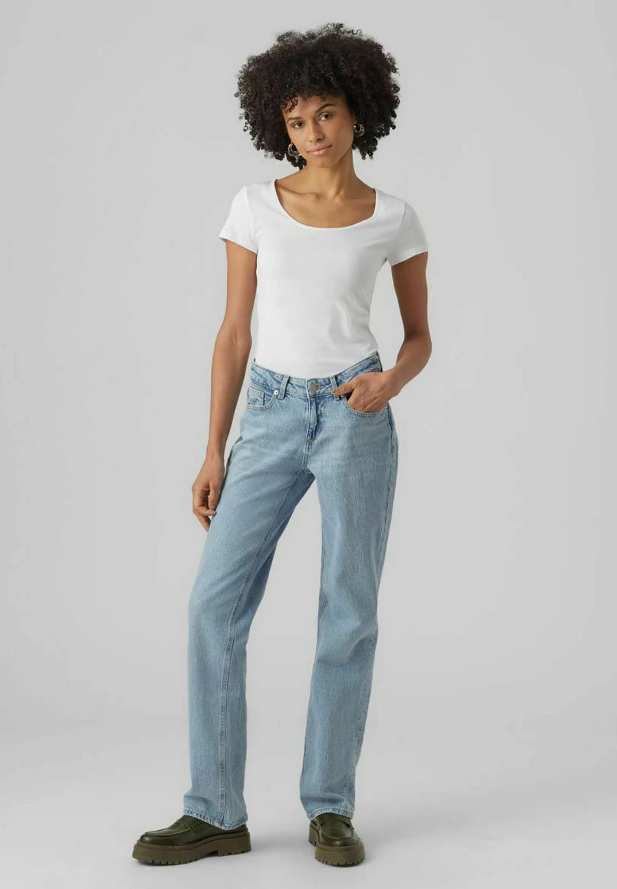 Vero Moda 2 PackMit Kurzen Ärmeln- T-Shirt Basic - Bright White 1 Vero Moda 2 PackMit Kurzen Ärmeln- T-Shirt Basic - Bright White