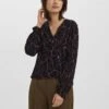 Vero Moda Vmanna V Neck - Blouse - Black/Esta