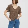 Vero Moda Kurzen Ärmeln V-Ausschnitt - Blouse - Amphora