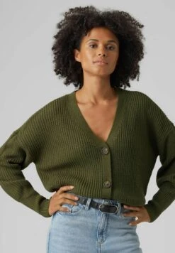 Vero Moda Vmlea Ls V Neck Cuff Noos - Vest - Rifle Green -Vero Moda cf5cfc6c8c504383952e3ab8f31fbed9