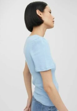 Vero Moda Vmnatasha - T-Shirt Basic - Blue Bell -Vero Moda cfdd325226144ffcaa9a441f25f53824