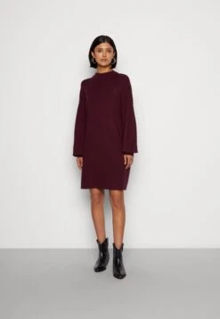 Vero Moda Vmnancy Funnelneck Dress- Gebreide Jurk - Winetasting