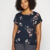 Vero Moda Curve Vmhallie New - T-Shirt Print - Night Sky
