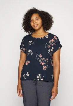 Vero Moda Curve Vmhallie New - T-Shirt Print - Night Sky