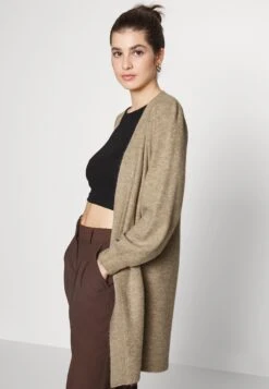 Vero Moda Vmrubellefile Long Cardigan - Vest - Silver Mink/Melange -Vero Moda d48e3c38af834833a179a087740d2808