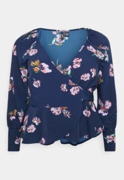 Vero Moda Curve Vmlydia Wrap - Blouse - Navy Blazer/Lana -Vero Moda d5068027824e46858bdd696301db1ddb