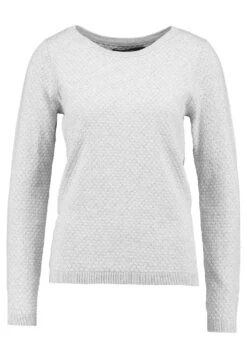 Vero Moda Vmcare Structure Ls O-Neck Ga Noos - Trui - Light Grey Melange -Vero Moda d7222e8f23eb4fb18b4d43457cd213a2