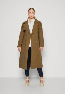 Vero Moda Curve Vmtessa Fie Long- Trenchcoat - Capers