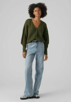 Vero Moda Vmlea Ls V Neck Cuff Noos - Vest - Rifle Green -Vero Moda d78d6ea8af2442d8ac872ee472bf3fca