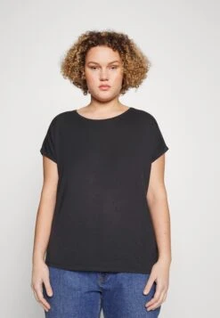 Vero Moda Curve Vmaya Plain - T-Shirt Basic - Black -Vero Moda e2c198264b514c32887b35b2c567634a