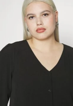 Vero Moda Curve Vmcnaja V Neck- Blouse - Black -Vero Moda e2c9285ffb5a437dadb477a8ba017a32