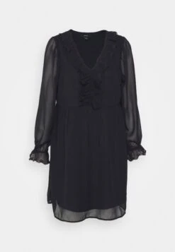 Vero Moda Petite Vmnola V-Neck Short Dress- Jurk - Black -Vero Moda e65ecba64bce4f05ad6c370b5687b24f