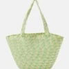 Vero Moda Straw Bag - Shopper - Jade Cream/White