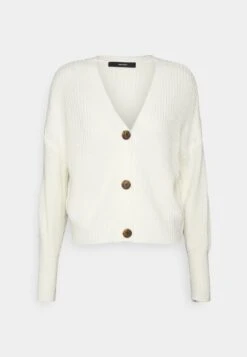 Vero Moda Vmlea Ls V Neck Cuff Noos - Vest - Cloud Dancer -Vero Moda e902ce50a6d94f5f89518f433b674b7a