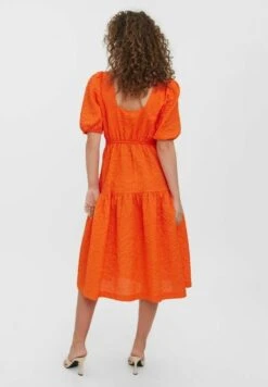 Vero Moda Karreeausschnitt - Jurk - Cherry Tomato -Vero Moda eca1991089054662981af8cec473a7ab
