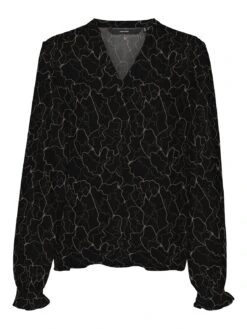 Vero Moda Vmanna V Neck - Blouse - Black/Esta -Vero Moda ed57f8e59ae9481595b4d15a12353caf