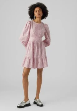 Vero Moda Vmlila Ls Short Wvn - Jurk - Cameo Pink -Vero Moda edcb393368ff4bc6a101a258f61c12cd