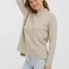 Vero Moda Vmlefile Oversize Boxy - Trui - Birch Melange