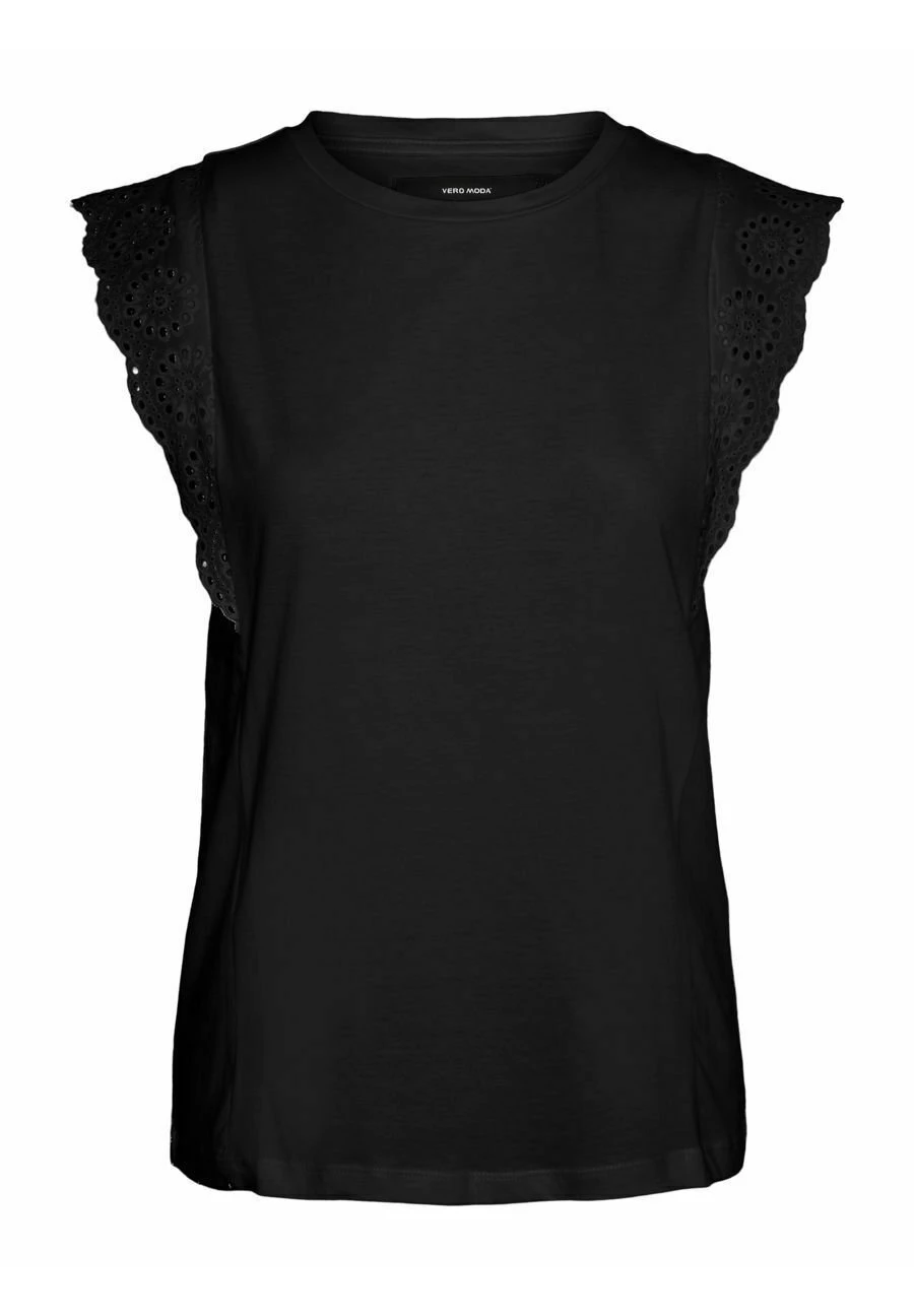 Vero Moda Vmhollyn Ss Noos - T-Shirt Print - Black 5 Vero Moda Vmhollyn Ss Noos - T-Shirt Print - Black - Afbeelding 5