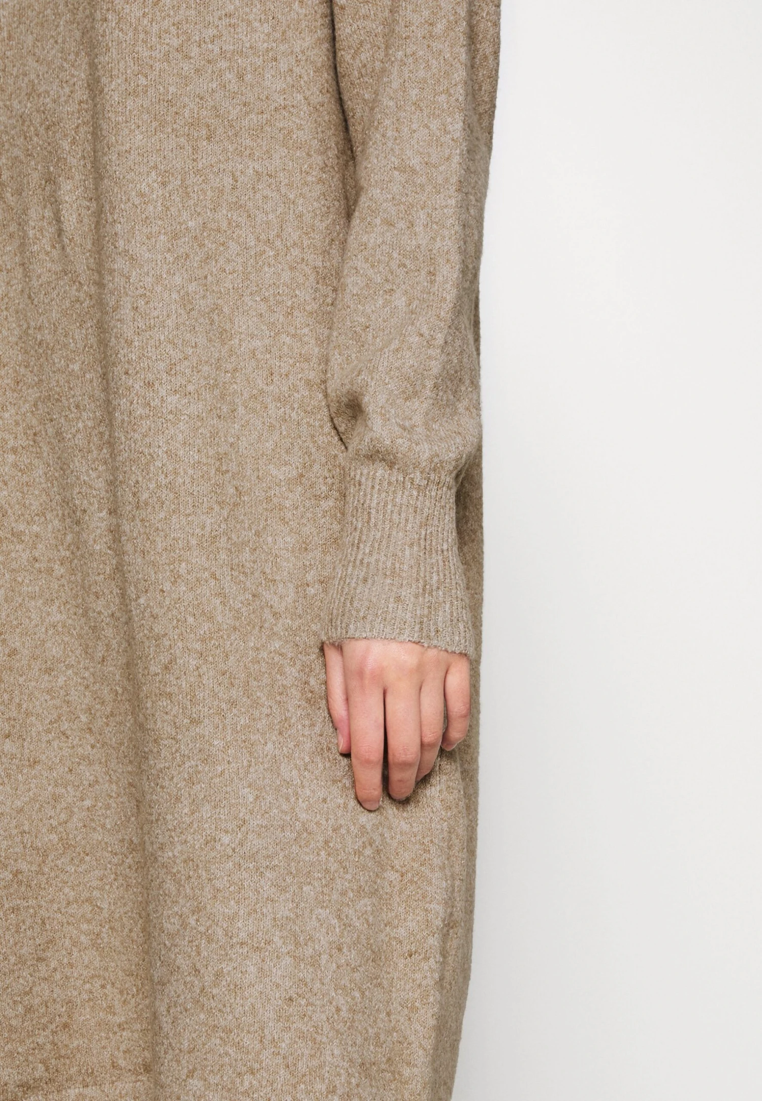 Vero Moda Vmdoffy Hood Dress - Gebreide Jurk - Sepia Tint Melange 6 Vero Moda Vmdoffy Hood Dress - Gebreide Jurk - Sepia Tint Melange - Afbeelding 6