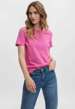 Vero Moda Vmpaula- T-Shirt Basic - Shocking Pink