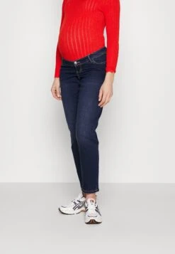 Vmmzia Bumpband - Straight Leg Jeans - Dark Blue Denim